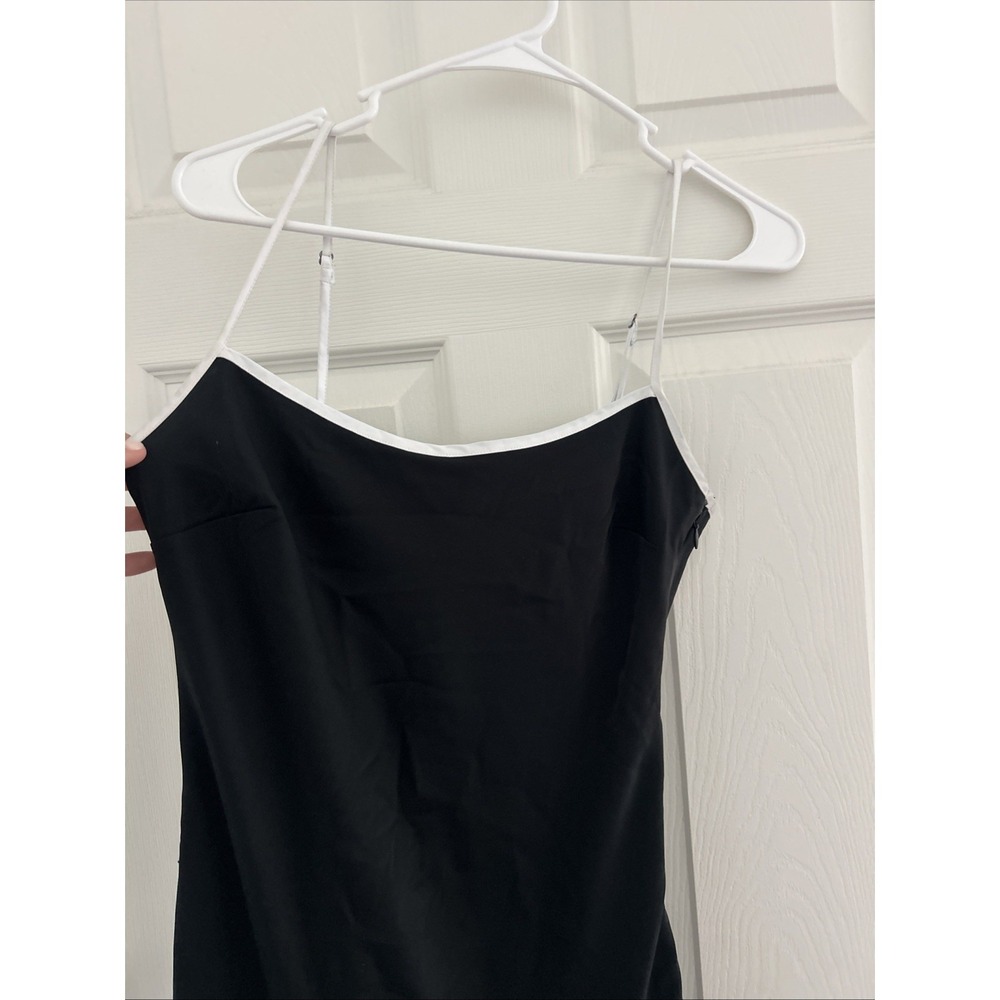 Abercrombie & Fitch Julia Dress Womens S Black Satin Slip Midi Minimalist MINT - Picture 4 of 7